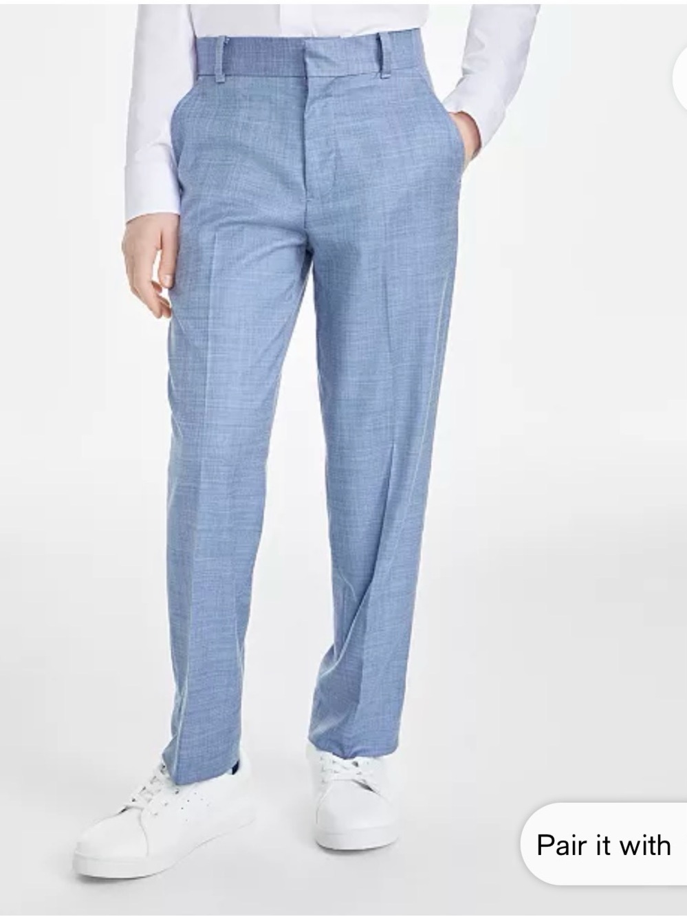 Boy’s Light Blue Dress Pants - Classic Tailored Fit